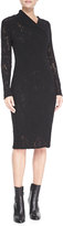 Thumbnail for your product : Tracy Reese Long-Sleeve Pulled-Neck Lace Sheath Dress
