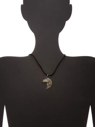 Arthur Marder Fine Jewelry Silver, Ruby & Champagne Diamond Horse Pendant Necklace