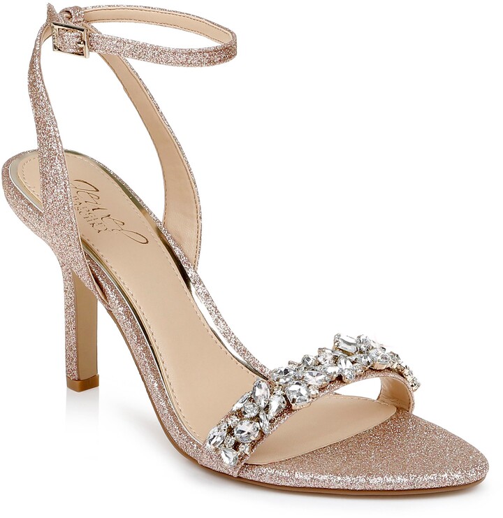 small heel rose gold shoes