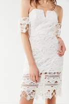 Thumbnail for your product : J.o.a. Cold-Shoulder Lace Dress