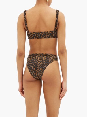 Fisch Carambole Keyhole-front Leopard-print Bikini Top - Leopard