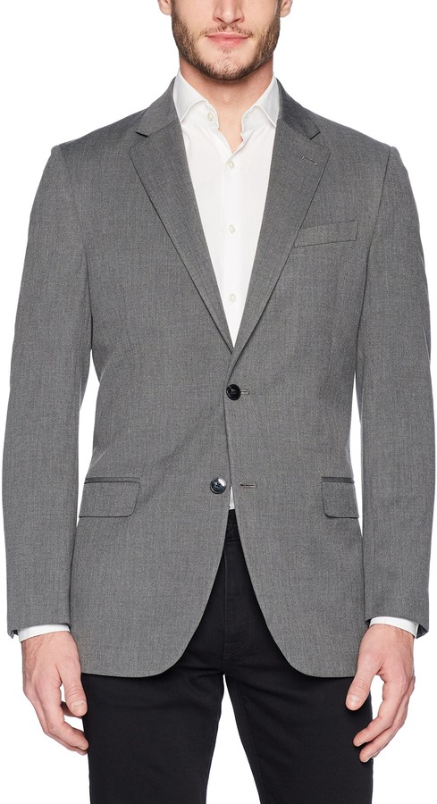 Nautica Men's Bi-Stretch Slim Fit Suit Separate (Blazer and Pant) Grey ...