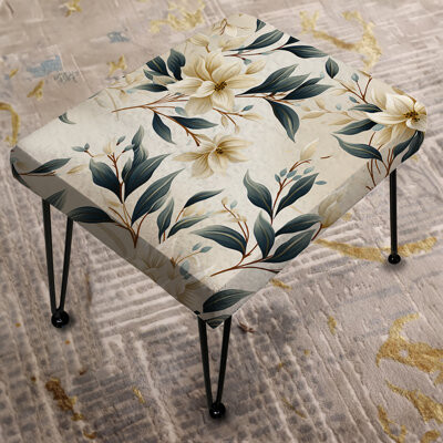 Design Art Whispering Vines I - Plants Rectangle Ottoman