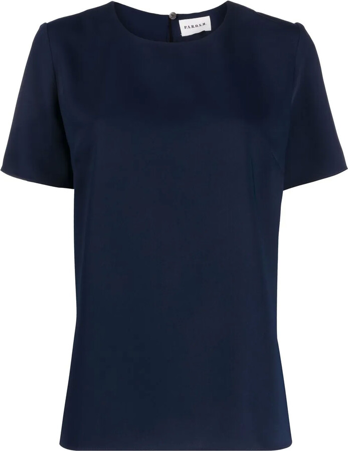 P.A.R.O.S.H. Short-Sleeved Cady Blouse