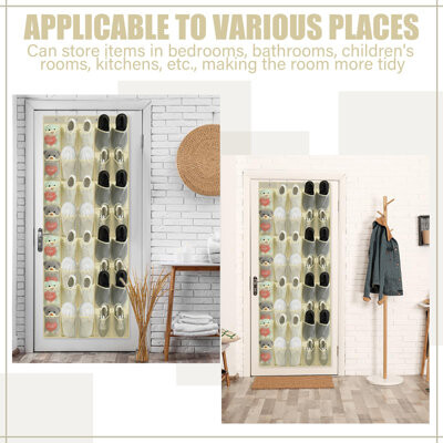 DEVAISE 40 Pairs of Shoes Storage Rack Door Shoe Rack with Large Mesh Bag Hanging Shoe Rack
