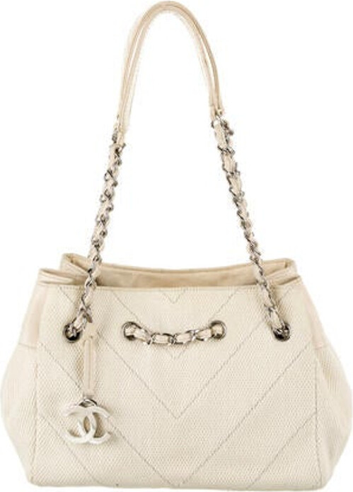 Chanel Chevron Woven Bucket Bag - ShopStyle