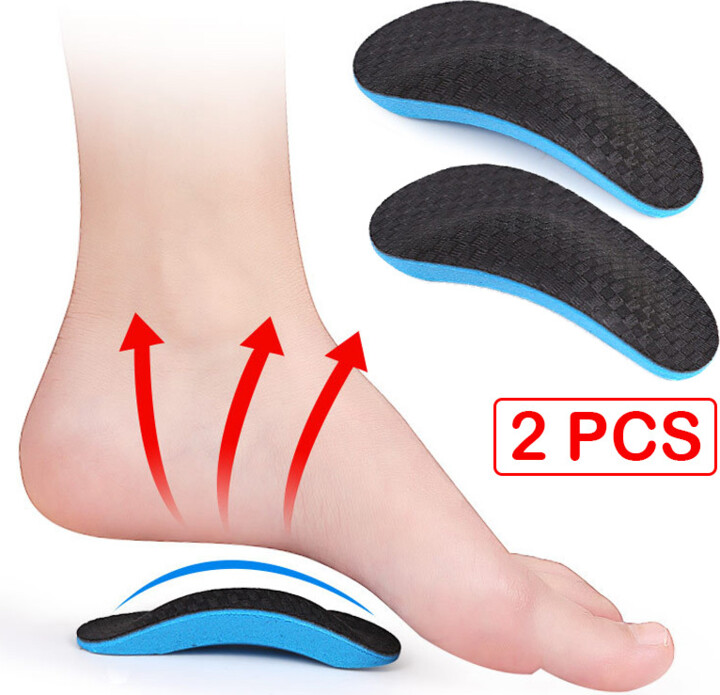 2pcs High Arch Support Insoles Pads EVA Flat Feet Orthotic Half Pads Shoes Insoles for Women Men Orthopedic Foot Pain Relief