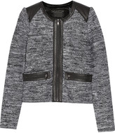 Thumbnail for your product : Line Hyde leather-trimmed woven jacket