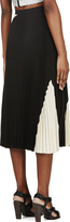 Thumbnail for your product : Proenza Schouler Black & Ivory Pleated Crepe Skirt
