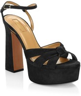 Thumbnail for your product : Aquazzura Baba Suede Platform Sandals