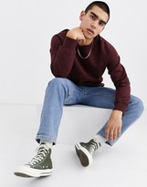 Thumbnail for your product : Weekday Paris sweatshirt in burgundy