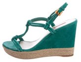 Thumbnail for your product : Prada Sport Suede Espadrille Wedge Sandals