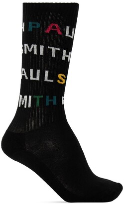 Mens Clothing Underwear Socks Paul Smith Logo Fashion Socks in Black for Men 
