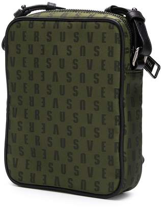 Versus logo zipped messenger bag
