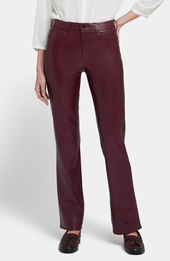 NYDJ Marilyn Faux Leather Straight Leg Pants