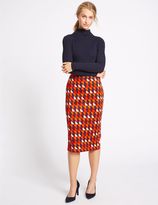 Thumbnail for your product : Marks and Spencer Geometric Print Jersey A-Line Midi Skirt
