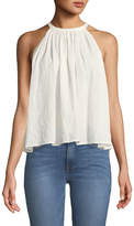 Thumbnail for your product : Open-Back Tie Pleated Linen Top