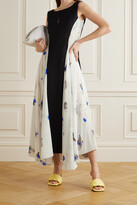 Thumbnail for your product : Nina Ricci Paneled Printed Silk Crepe De Chine And Wool Dress