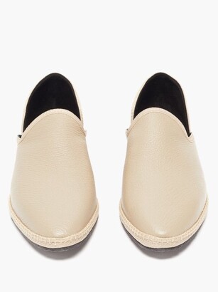 The Row Friulane Grained-leather Slipper Flats - Beige