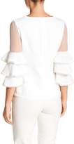 Thumbnail for your product : Gracia Tiered Mesh Sleeve Blouse