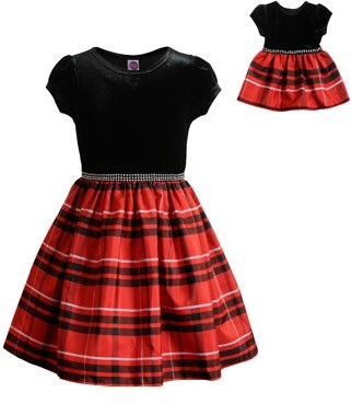 little girl and baby doll matching clothes