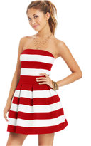 Thumbnail for your product : B. Darlin Juniors' Striped Textured Dress
