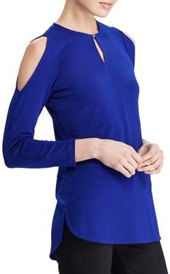 Lauren Ralph Lauren Jersey Cutout-Shoulder Top