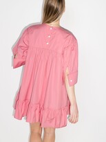 Thumbnail for your product : NACKIYÉ Marabou tiered cotton mini dress