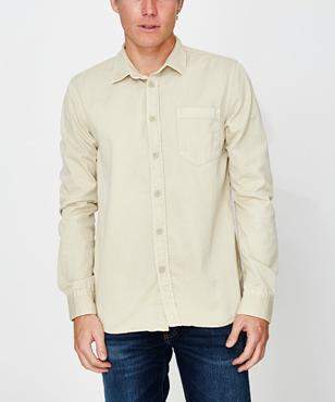 Nudie Jeans Henry Pigment Dyed Long Sleeve Shirt Sand