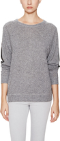 Thumbnail for your product : Autumn Cashmere Cashmere Raglan Sweater with Leather Trim