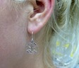 Etsy 1 Initial Earrings. Silver Monogram 0.6