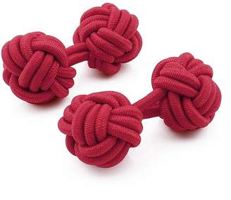 HAWSON Vintage Silk Knot Cufflinks for Men Shirt Accessories with Gift Bag