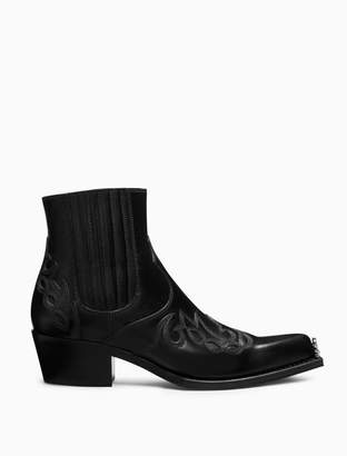 Calvin Klein applique ankle boot in calf leather