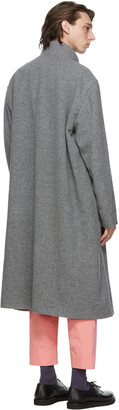 Issey Miyake Grey Wool Braver Coat