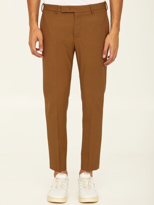 Slacks and Chinos Casual trousers and trousers Natural Mens Clothing Trousers for Men Paolo Pecora Cotton Pants in Camel 