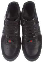 Thumbnail for your product : Gucci Ace Crocodile-Trimmed Sneakers