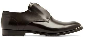 Alexander McQueen Zip-front leather derby shoes
