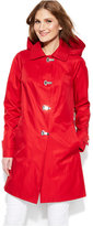 Thumbnail for your product : London Fog Hooded Clip-Front Jacket