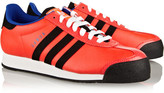 Thumbnail for your product : adidas Samoa faux patent leather-trimmed shell sneakers