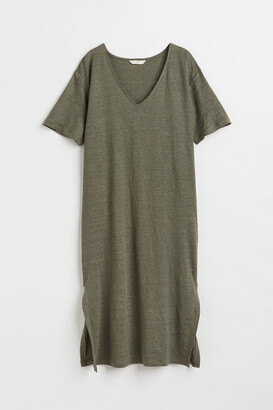 H&M Linen T-shirt Dress
