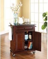 Thumbnail for your product : Crosley 28-1/4 in. W Solid Black Granite Top Mobile Kitchen Island Cart in Mahogany