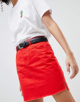 Pieces Coloured Denim Skirt