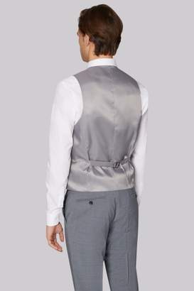 Moss Bros Performance Skinny Fit Light Grey Waistcoat