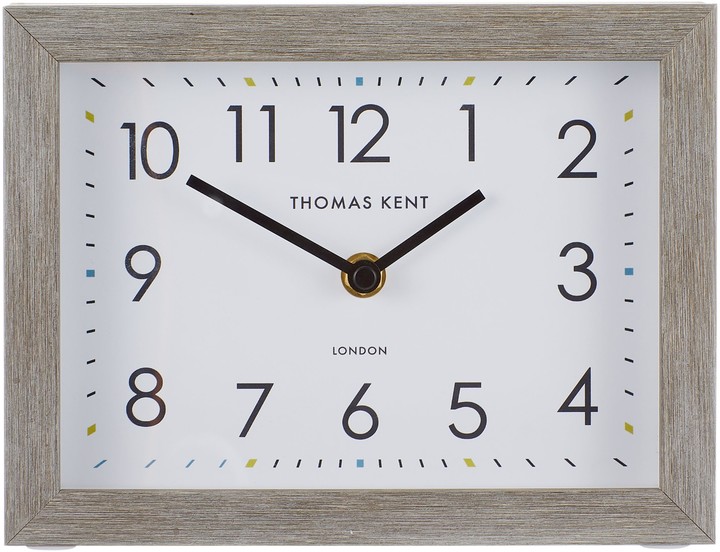 Thomas Kent Smithfield Rectangular Wood Finish Mantel Clock - ShopStyle