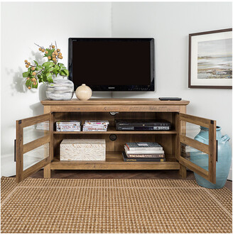 Hewson 44In Transitional Modern Farmhouse Wood Corner Tv Stand - ShopStyle
