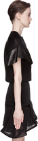 Thumbnail for your product : Thierry Mugler Black Net & Leather Kimono Top