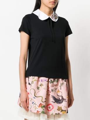 RED Valentino embellished collar polo top