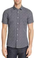 Thumbnail for your product : HUGO Empson Short-Sleeve Crosshatch-Print Extra-Slim Fit Shirt