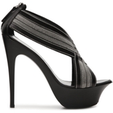 Thumbnail for your product : Giuseppe Zanotti Leather Woven Platform Sandal