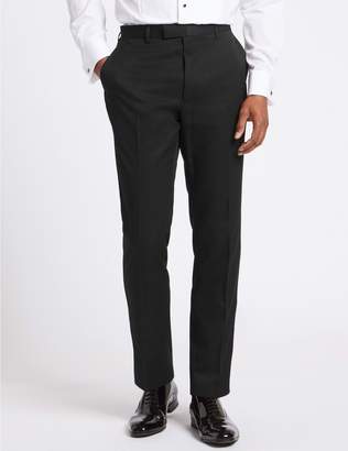Marks and Spencer Big & Tall Black Regular Fit Trousers